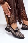 Шкіряні Лакові Мокасини Леопард Vinceza 66790 Чорні