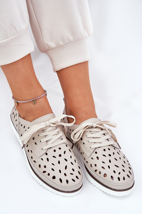 Жіноче Шкіряне Взуття S.Barski LR51-610 Бежеве