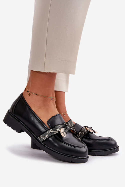 Жіночі мокасини з бантом S.Barski HY42-331 Чорні