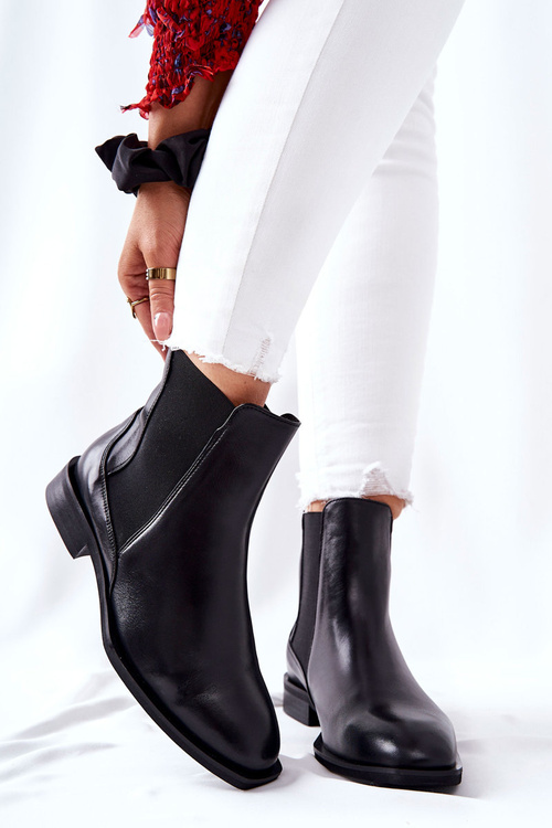 Шкіряні черевики Chealseas Laura Messi Black 2353