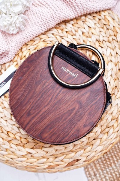 Жіноча кругла сумочка Monnari коричнево-чорна BAG9340-017