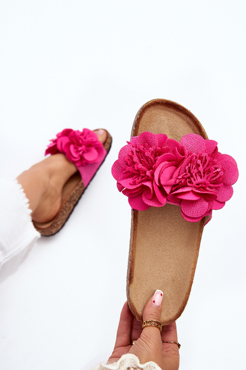 Жіночі тапочки з квітами Фуксія Луланія