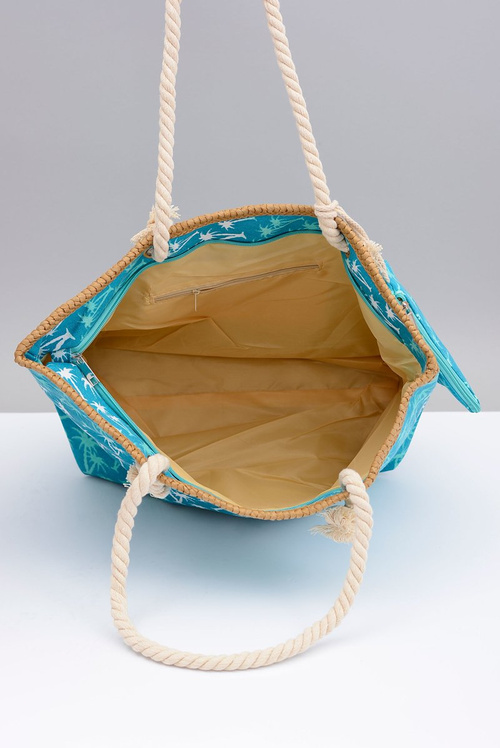 Велика жіноча пляжна сумка бірюзового кольору