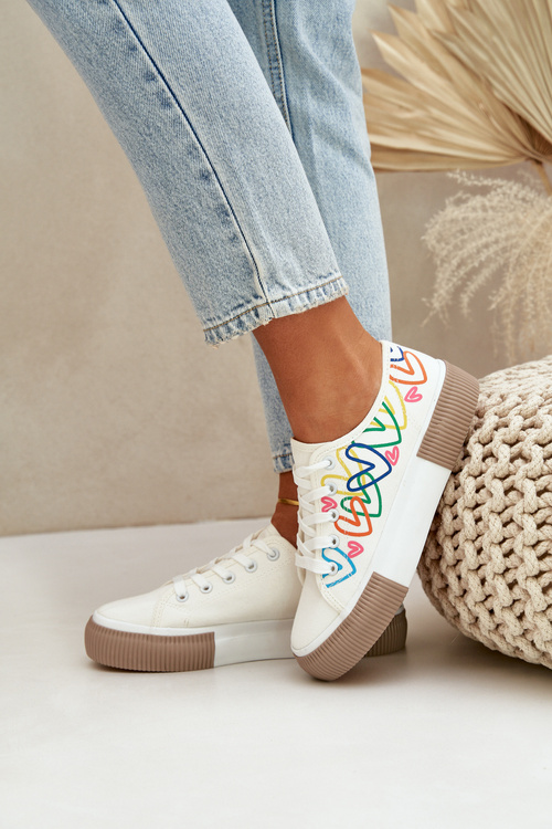 Жіночі Кросівки Серця Білі Fonirea