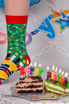 Веселкові шкарпетки на день народження 3 пари