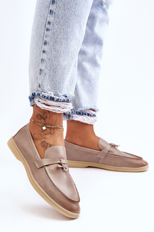 Жіночі класичні мокасини Cortez сірого кольору