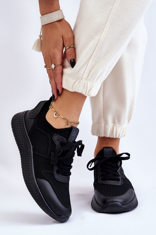 Жіночі зручні кросівки Memory Foam System Big Star LL274414 Чорні