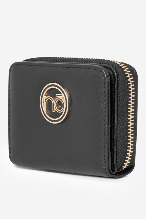 Жіночий маленький гаманець з натуральної шкіри Nobo NPUR-LR0021-C020 чорний