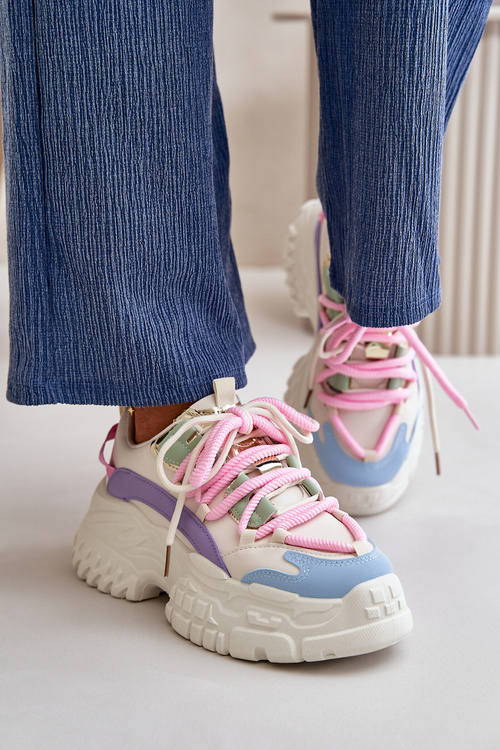 Жіночі кросівки на масивній підошві різнокольорові Nevela