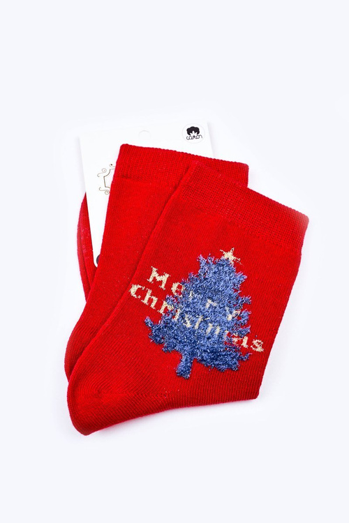 Різдвяні бавовняні шкарпетки Merry Christmas Red