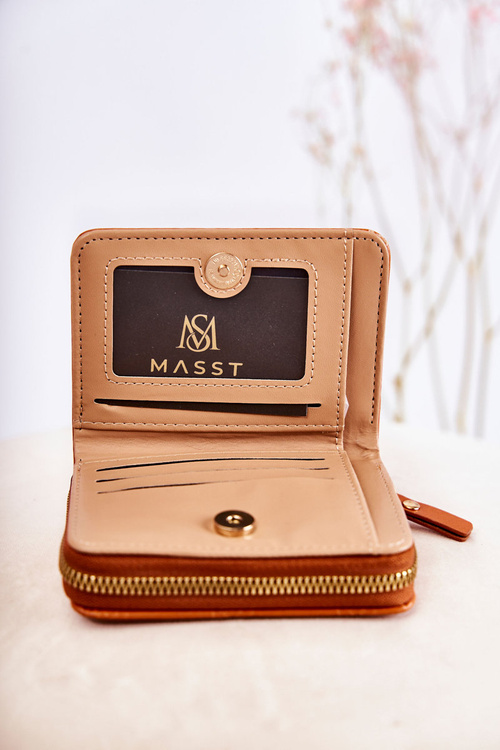 Жіночий маленький гаманець з орнаментом Світло-коричневі Санчос