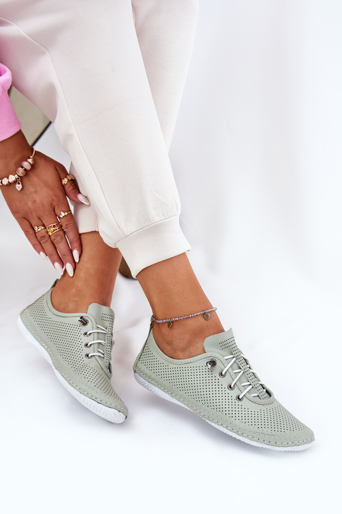 Жіночі Черевики З Натуральної Шкіри Artiker 54C0833 Світло-зелений