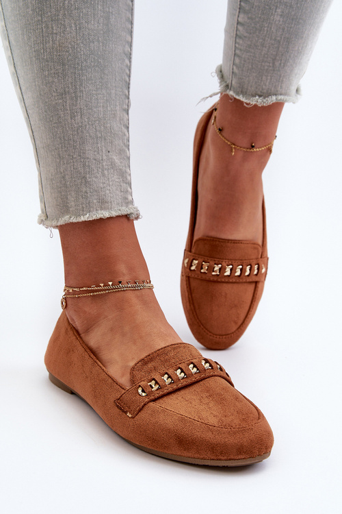 Блискучі жіночі лофери з ланцюжком Camel Aredilla