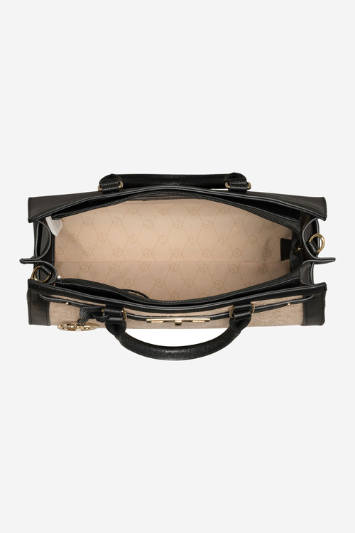 Велика класична сумка Nobo R1710-C015 Бежево-чорна