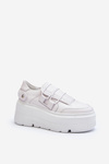Жіночі шкіряні кросівки Zazoo 1833 на масивній підошві білі