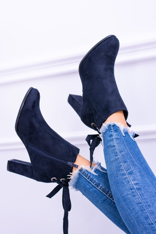 Темно-сині чоботи на шпильці Sergio Leone Suede Symphony