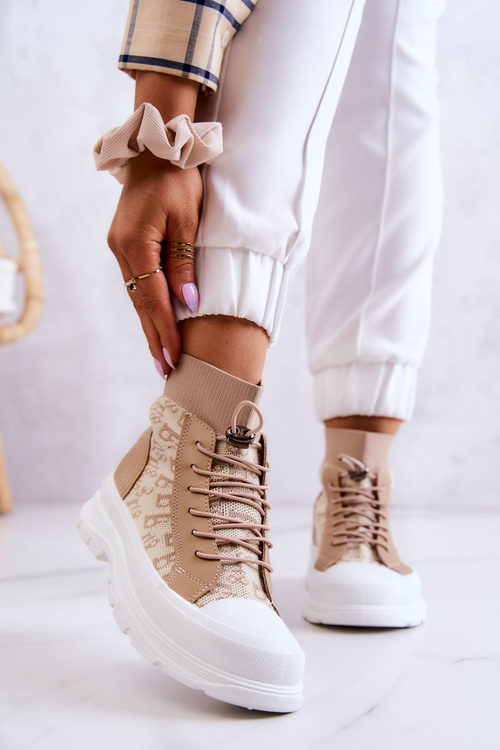 Модні кросівки High Sock Beige Collin