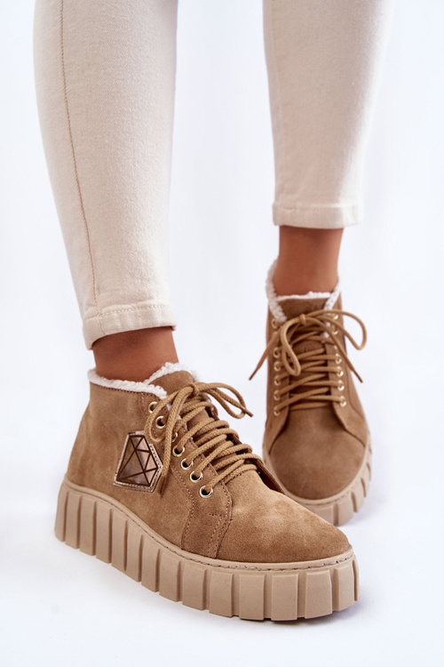 Замшеве спортивне взуття Lewski Shoes 3252/N, бежевий