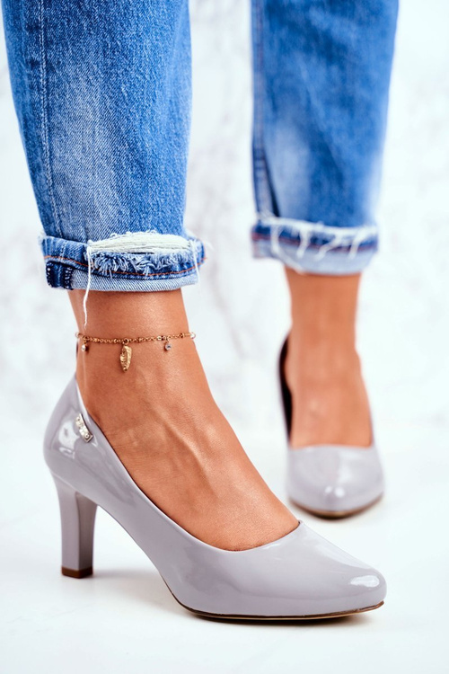 Жіночі човники Sergio Leone Grey Lacquered Orsola