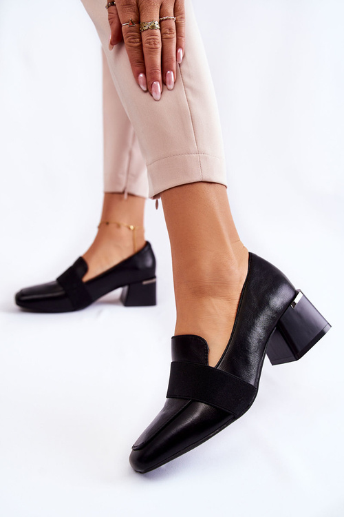 Модні шкіряні туфлі La.Fi 230033B-PU чорні