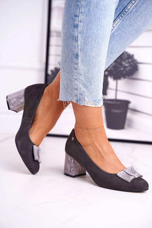 Жіночі туфлі Maciejka Suede Graphite 3356A-43/00-1