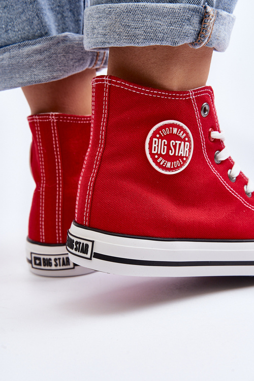 Жіночі класичні високі кросівки Big Star T274024 Червоні