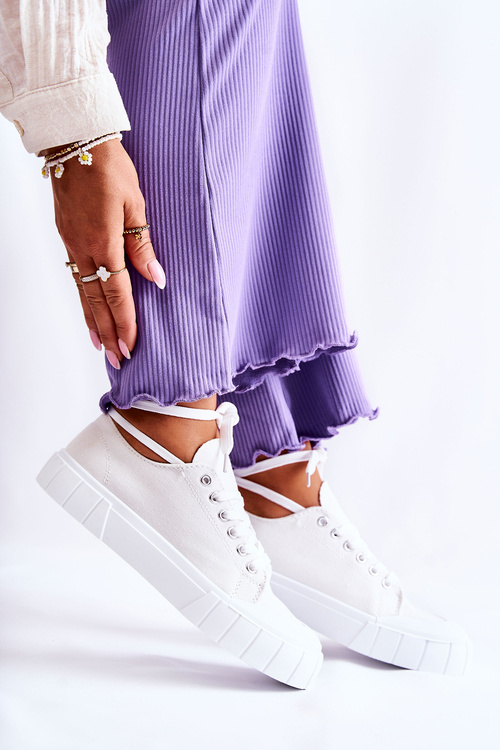 Жіночі кросівки на платформі білі в комплекті