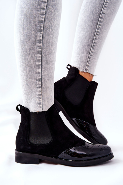 Шкіряні черевики Laura Messi Black 2096