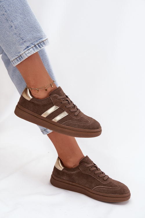 Жіночі кожушані кросівки на платформі Коричневі Sylviona