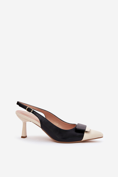 Елегантні Туфлі З Декором Еко Шкіра Чорні Ottoles