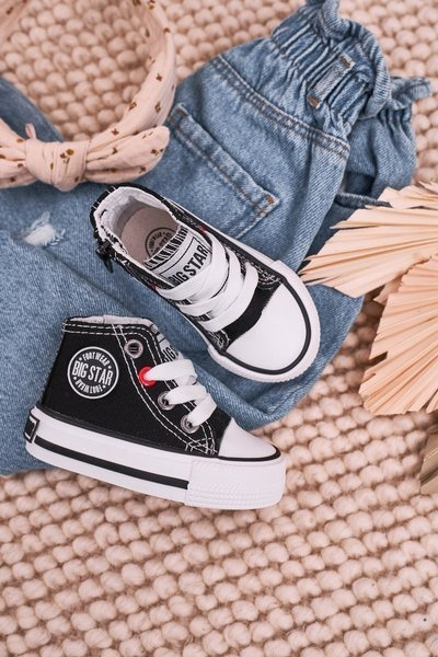 Високі дитячі кросівки на блискавці BIG STAR HH374188 Чорні