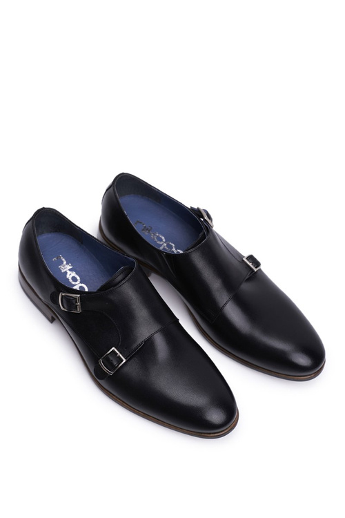 Чоловічі повсякденні шкіряні напівчоботи Monk Nikopol Black 1720