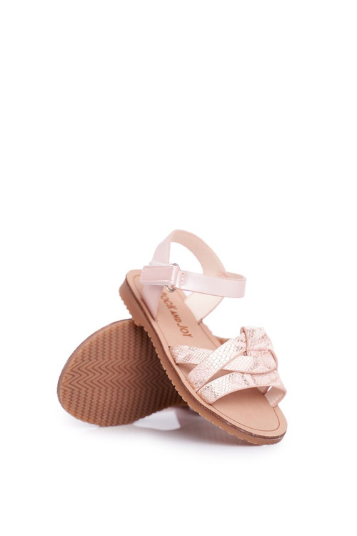 Дитячі босоніжки на липучці для дівчинки рожеві Lilo