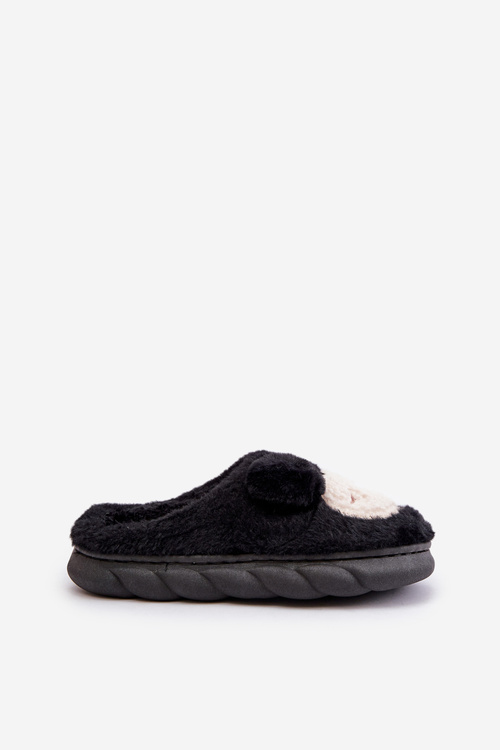 Теплі хутряні тапочки жіночі чорні Jozelinetta