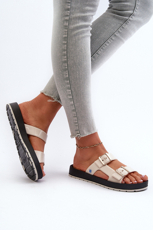 Жіночі сандалі на плоскій підошві ZAXY LL285072 Бежеві