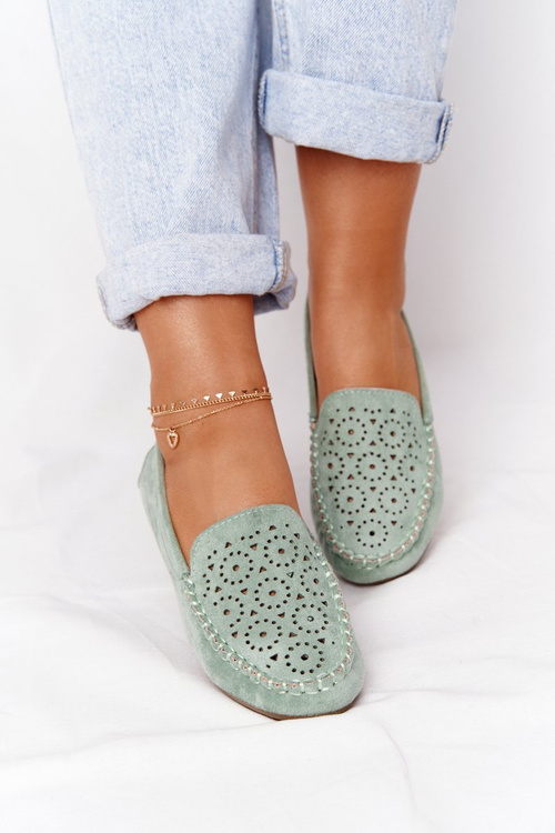 Жіночі замшеві лофери Green Molly