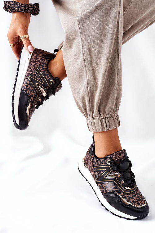 Жіноче спортивне взуття Кросівки чорно-коричневі завжди