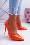 Жіночі помаранчеві туфлі на шпильці Yanna