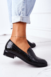 Лаковані мокасини Animalier Patterned Black Lenie 
