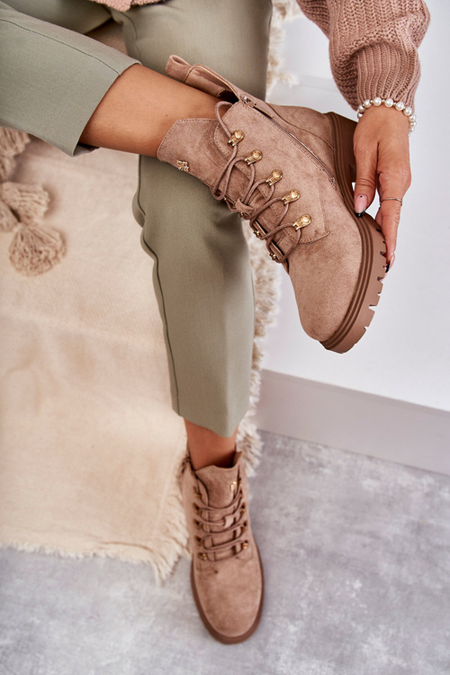 Класичні жіночі замшеві чоботи бежеві Telma