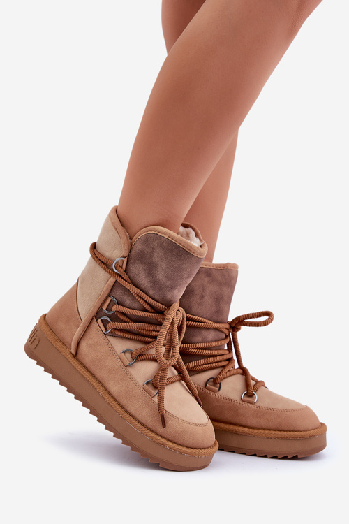 Жіночі Снігоступи На Платформі З Шнурівкою D.Franklin DFSH370013 Camel
