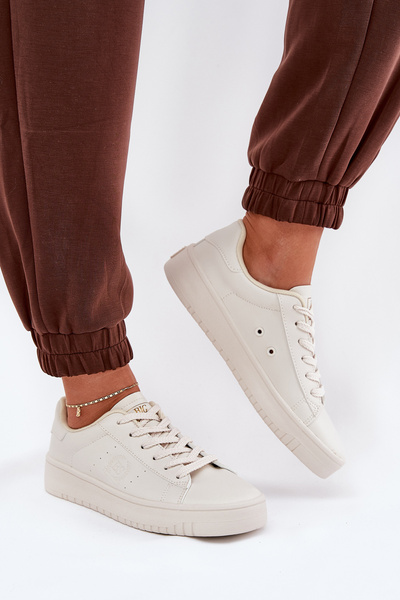 Низькі Жіночі Кросівки З Еко Шкіри Big Star NN274578 Бежеві