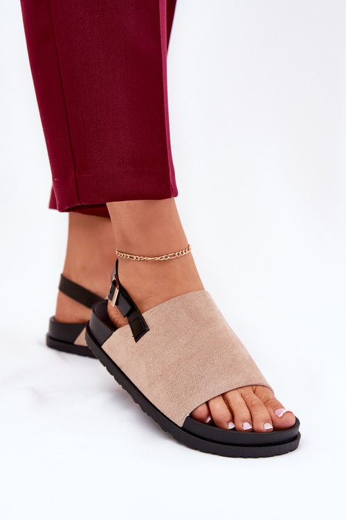 Жіночі Сандалі З Еко Замші На Платформі Бежеві Migola