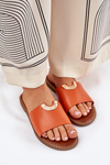 Жіночі Сандалі Еко Шкіра З Декоративними Деталями Помаранчеві Mevith