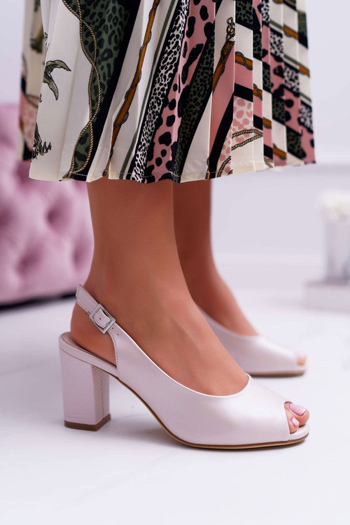 Жіночі босоніжки Sergio Leone на шпильці SK765 Pink Pearl Vime