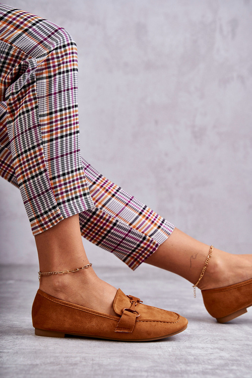 Замшеві лофери з декором Camel Santi