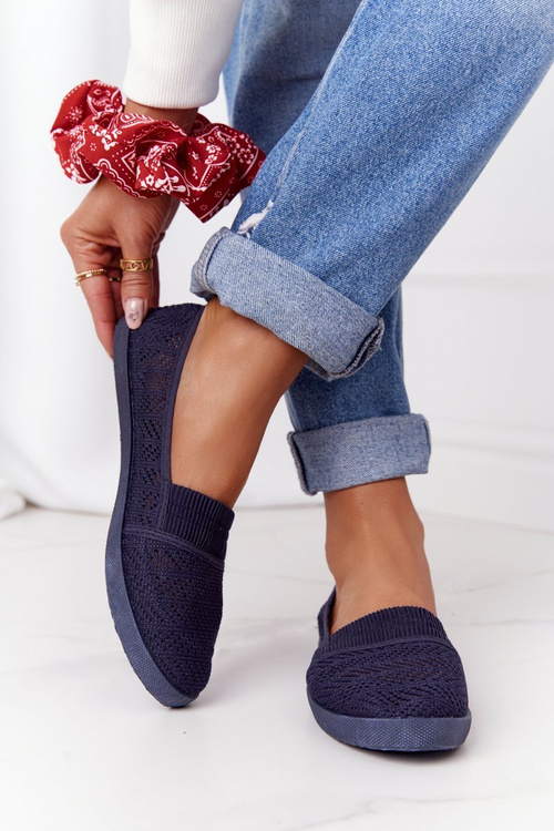 Ажурні сліпони темно-сині Chillout