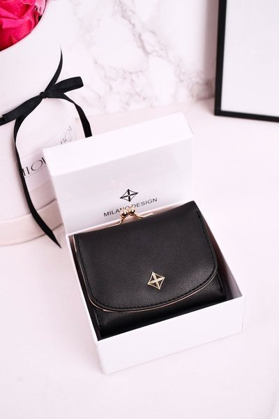 Маленький жіночий гаманець на гачку MILANO чорний