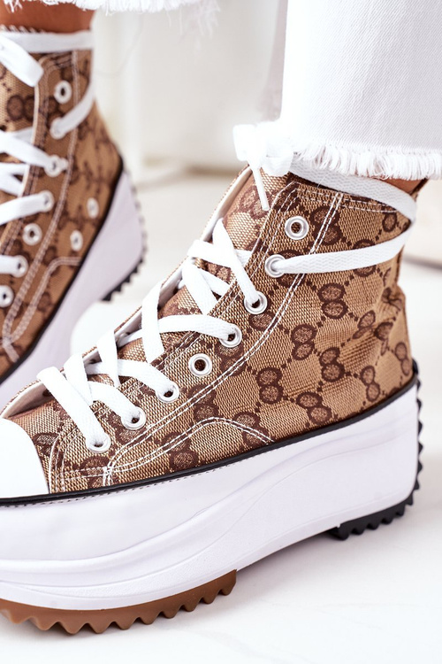 Високі кросівки на платформі Brown Electric Love