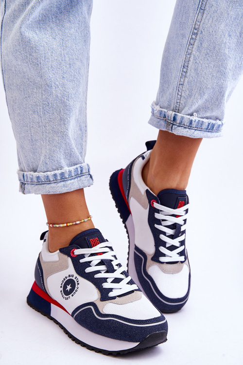 Жіночі кросівки Memory Foam System Big Star LL274538 Білий і темно-синій